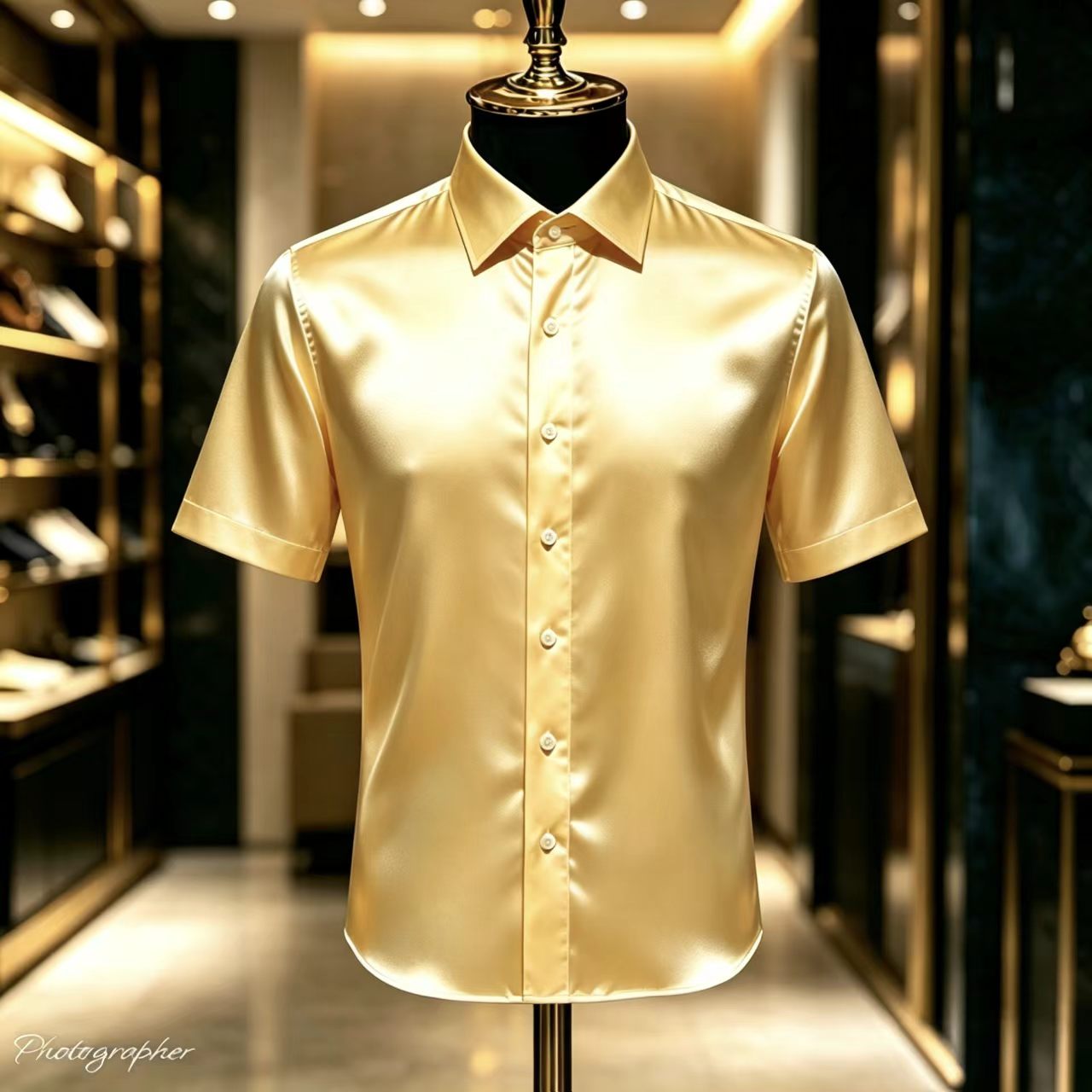 Men's Solid Color Satin Short- - Mens Satin Silk Dress Shirt 리뷰 및 가격